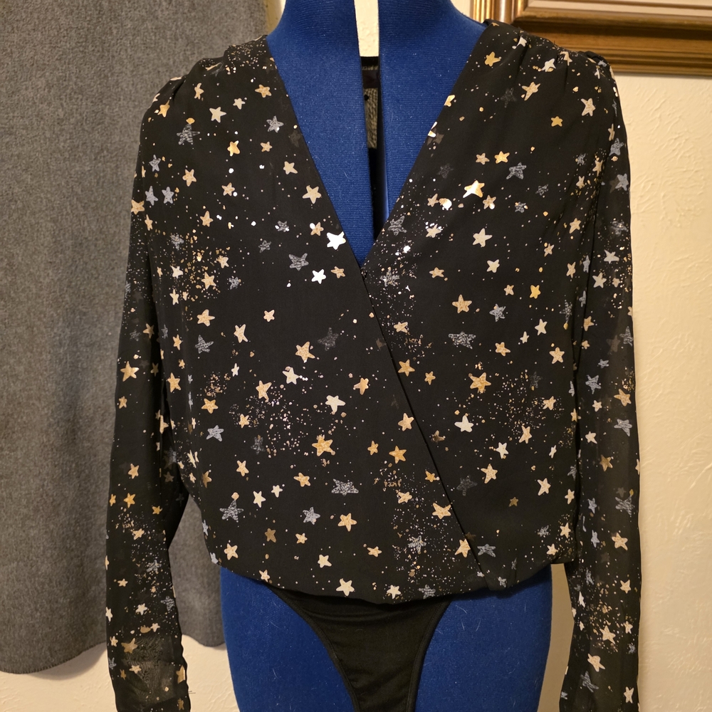 Buddy Love Black Starry Bodysuit